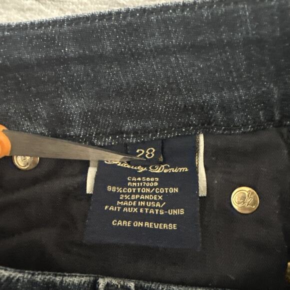 Fidelity Supreme Flared Jeans Women’s Size 28 Dark Blue Denim - Picture 9 of 12